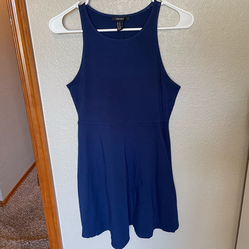 Navy skater dress